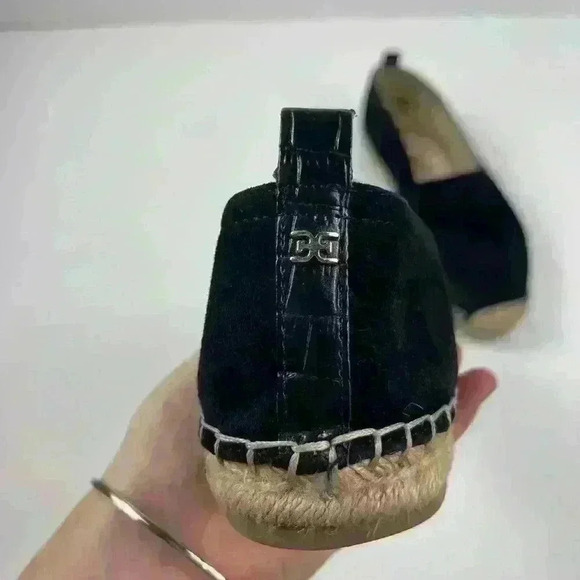 Sam Edelman Womens Carrin Platform Espadrille Slip-On Black Suede 8 Sandal Shoe - Picture 7 of 15